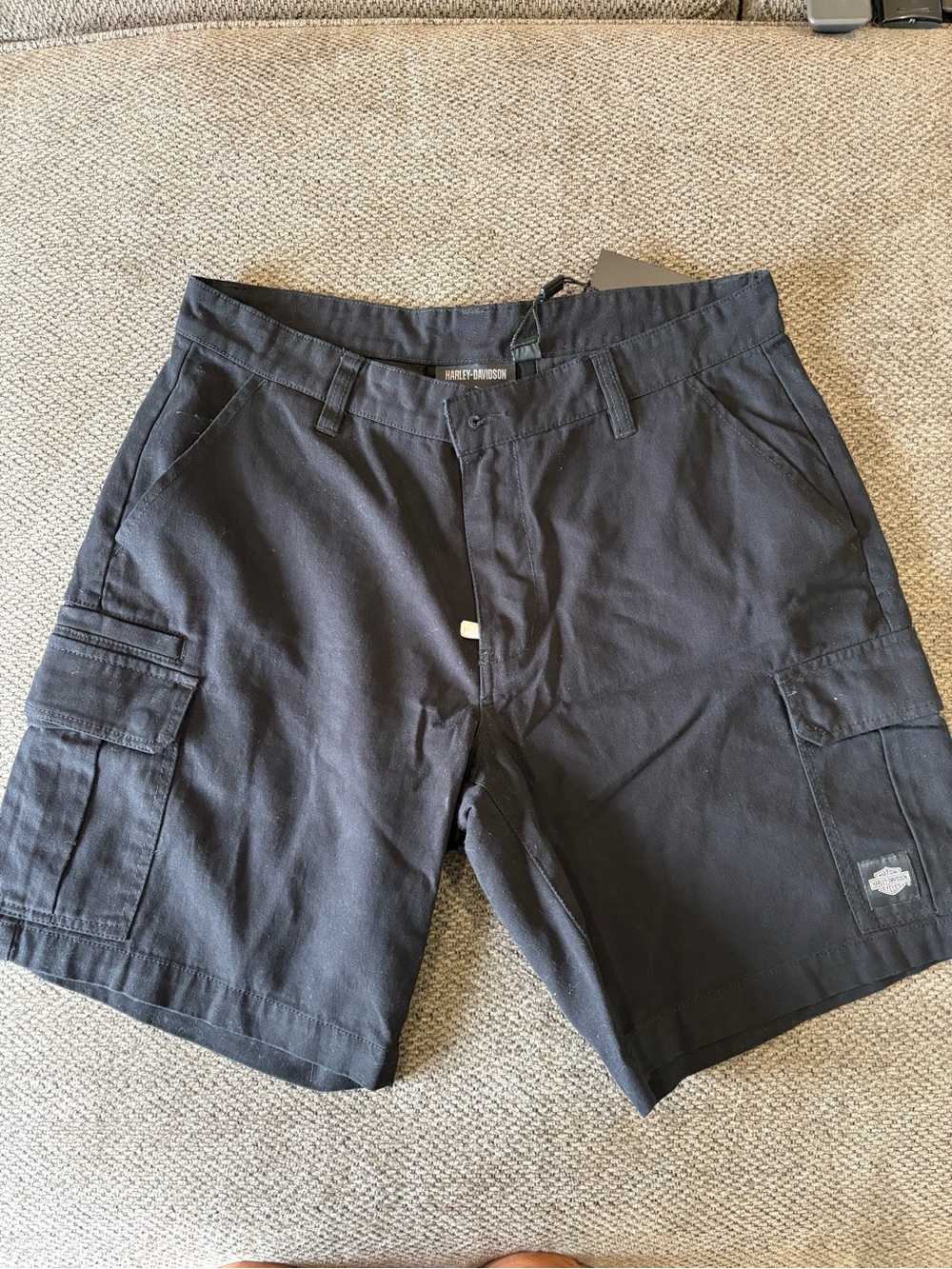 NWT- Harley-Davidson Men’s Black Cargo Shorts